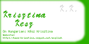 krisztina kesz business card